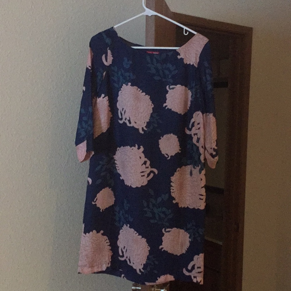 Navy and pink Floral dress